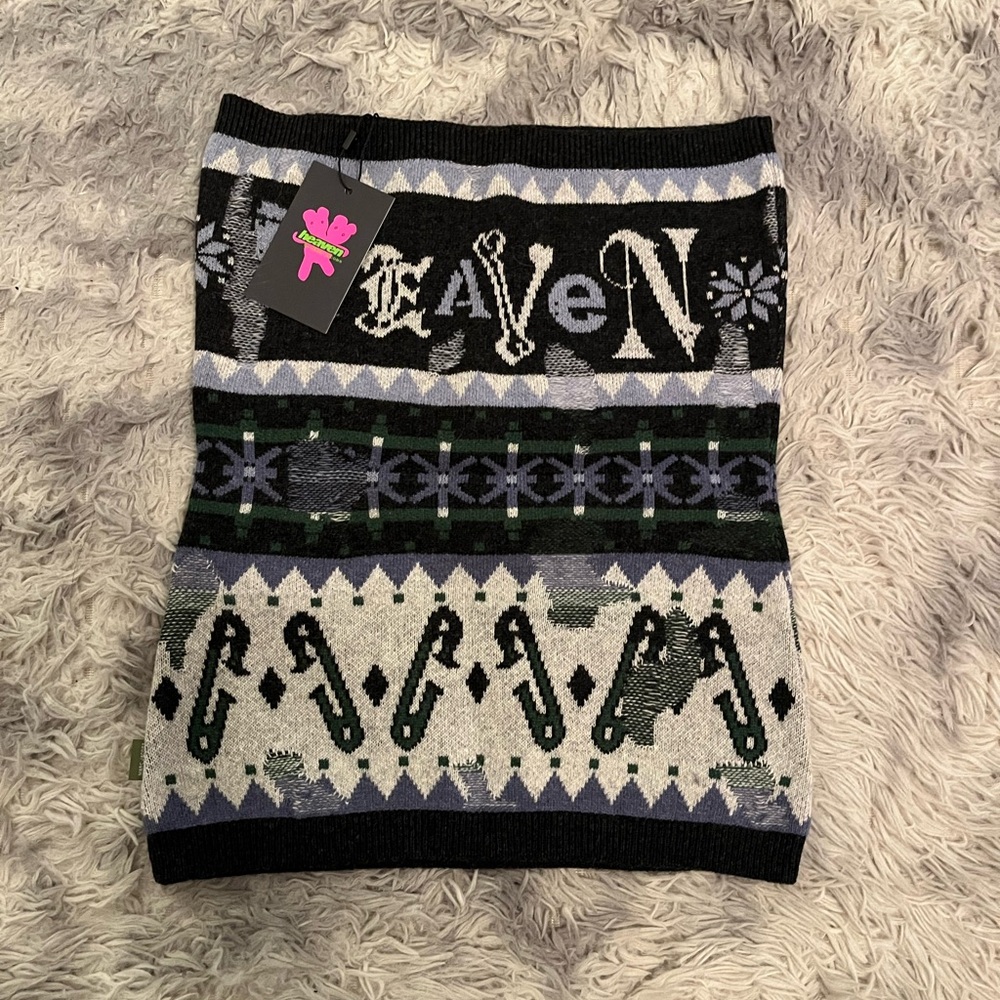 Marc Jacobs Heaven Black and Gray Sweater Tube Top